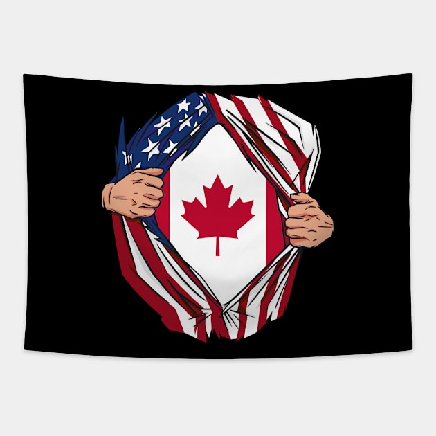 USA American Grown Canadian Roots Tapestry by tobzz