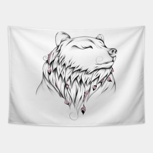 Poetic Bear Pink Tapestry