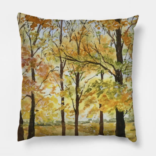 Autumn Foliage Pillow by sushhegde