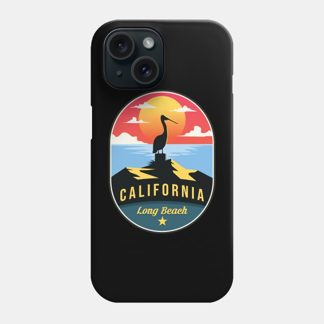 California Long Beach Phone Case by Mark Studio