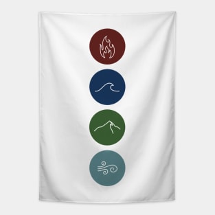 four elements symbols Tapestry