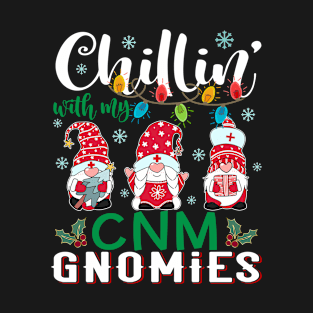 Chillin With My CNM Nurse Gnomies Nurse Christmas Santa Hat T-Shirt