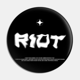 RIOT WHITE Pin