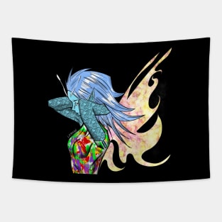 natural winged fairy ecopop girl tattoo art Tapestry
