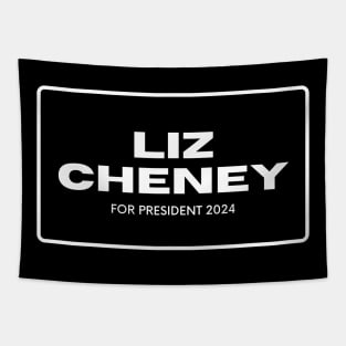 Liz Cheney for President - round rec white Tapestry