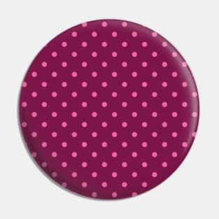 Retro pink polka dots Valentine's burgundy pattern Pin