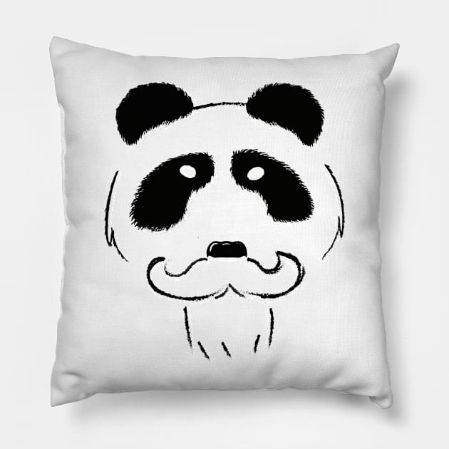 PandaBeard Pillow by TaylorH1