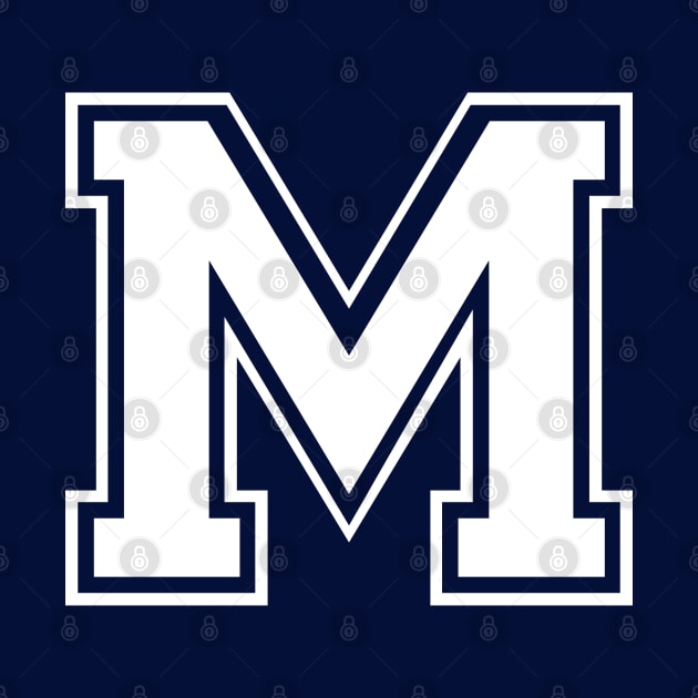 Initial Letter M - Varsity Style Design by Hotshots