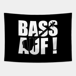 BASS AUF! funny bassist gift Tapestry