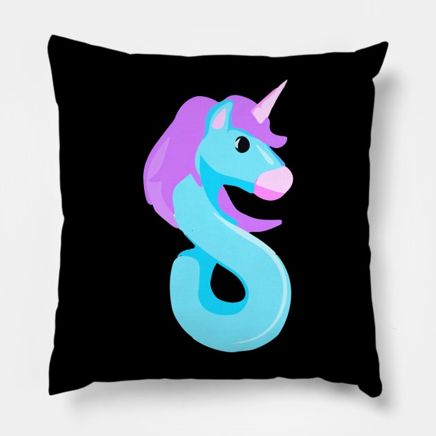 sanna look blue Pillow by annateraa