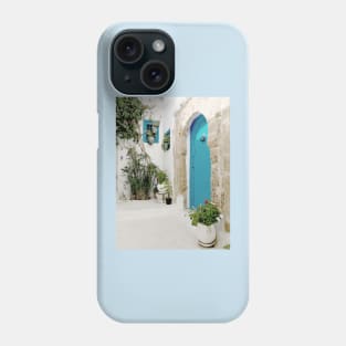 Turquoise door in Sidi Bou Saïd,  the blue town of Tunisia Phone Case