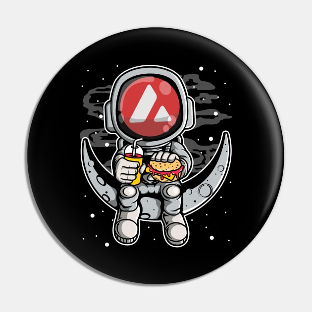 Astronaut Fastfood Avalanche AVAX Coin To The Moon Crypto Token Cryptocurrency Wallet Birthday Gift For Men Women Kids Pin by Thingking About