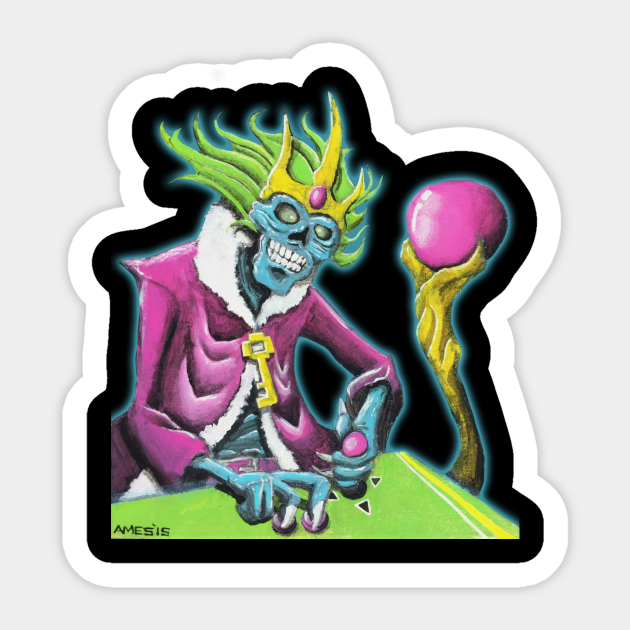 Acererak Playing Joust Ready Player One Sticker Teepublic Acererak Playing Joust Ready Player One Sticker Teepublic