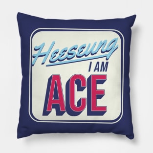 Enhypen Heeseung Ace engene typography | Morcaworks Pillow