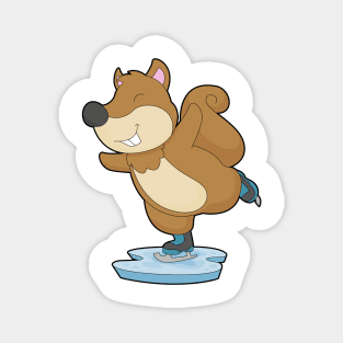 Squirrel Ice skating Ice skates Magnet