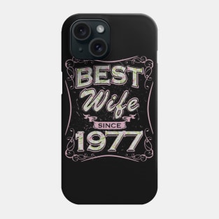 43rd Wedding Anniversary Gifts 43 years Best Wife Since 1977 Phone Case