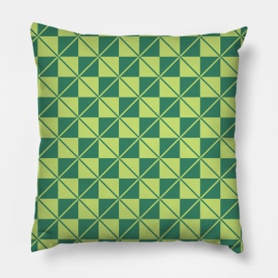 Green geometric design Pillow