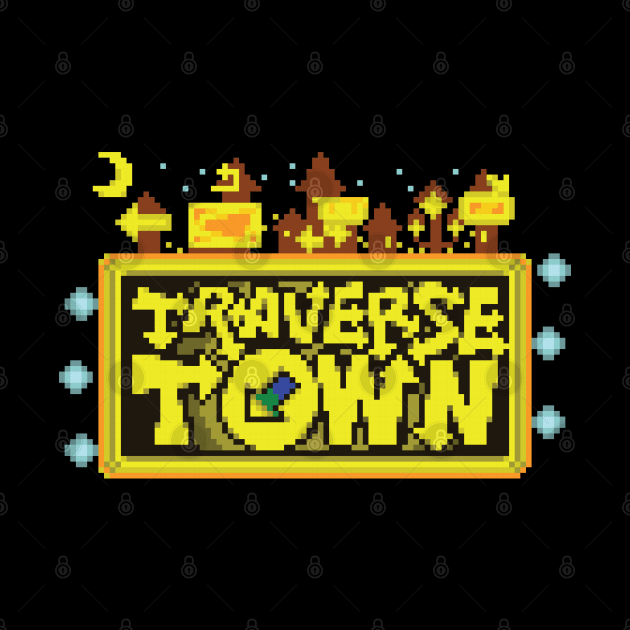 Traverse Town Logo Pixel Art by inotyler