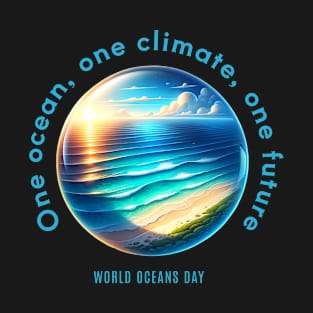 One ocean, one climate, one future - World Oceans Day T-Shirt