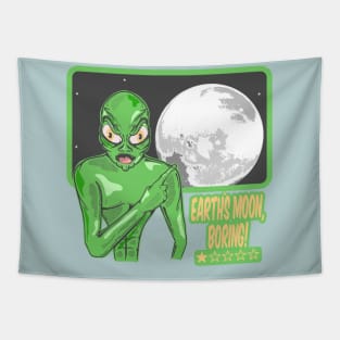 Earths Moon Funny alien Tapestry