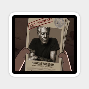 anthony bourdain-animation in the newspaper Magnet