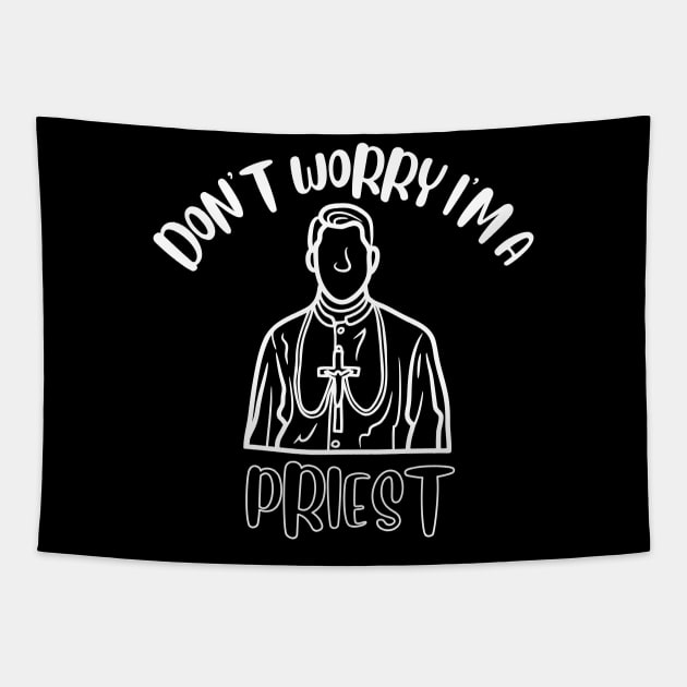 Don't Worry I'm A Priest Tapestry by NivousArts