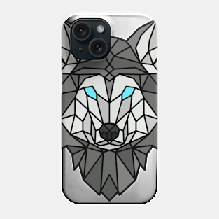 Geometric Grey Wolf Phone Case