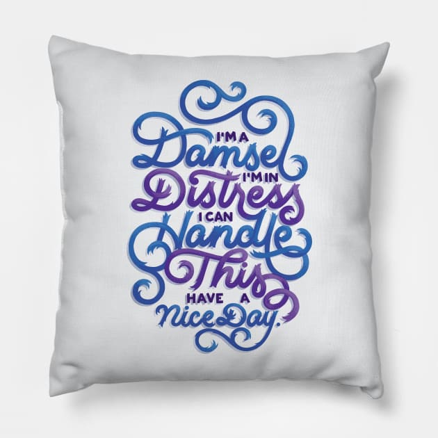 Damsel in Distress Pillow by polliadesign