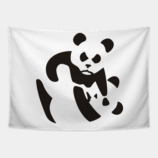 Fighting Pandas Tapestry by Tari Company