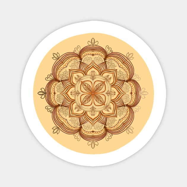 Autumn Mandala Magnet by CarrieBrose