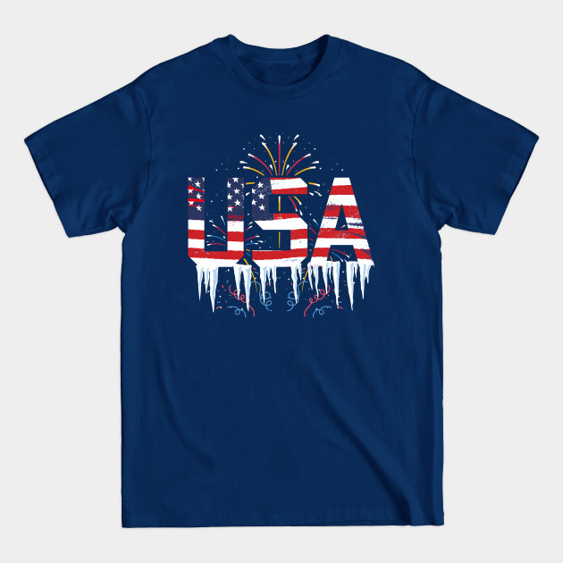 Disover America Freedom Firework Patriotic USA Lover US Flag Pride 4th Of July - 4th Of July - T-Shirt