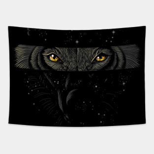 Night Wolf Tapestry