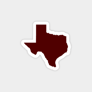 Maroon Texas Magnet