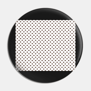 White and Brown Polka Dot Pattern Pin