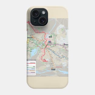 Angers - Night Map - France - HD Phone Case