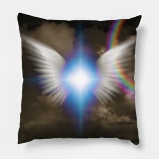 White angels wings Pillow