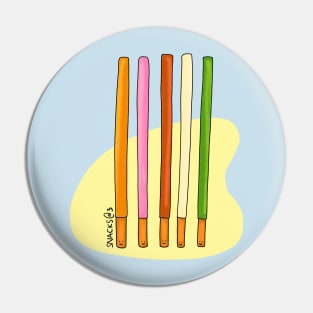 Colorful chocolate-coated biscuit sticks Pin