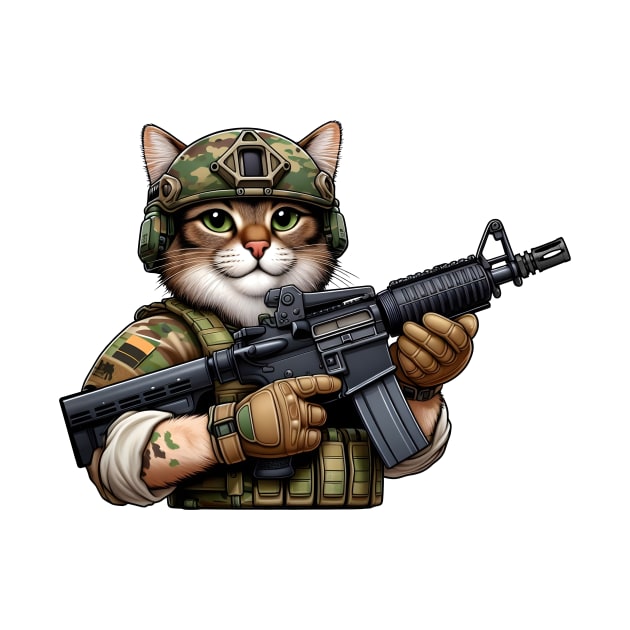 Tactical Cat by Rawlifegraphic