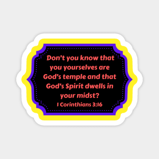 Bible Verse 1 Corinthians 3:16 Magnet