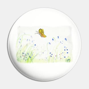 Butterfly in Grass Pin