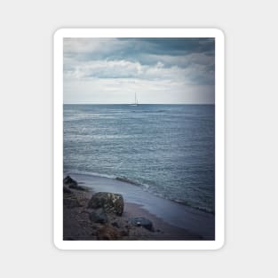 Seascape with a sailboat Magnet
