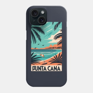 A Vintage Travel Art of Punta Cana - Dominican Republic Phone Case