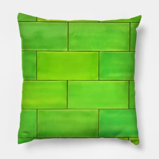 Green Tile Wall Art Decor Wallpaper Pattern Design Pillow