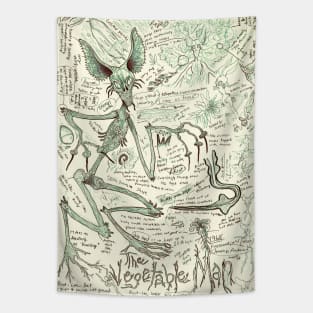 Vegetable Man Alien Cryptid Tapestry