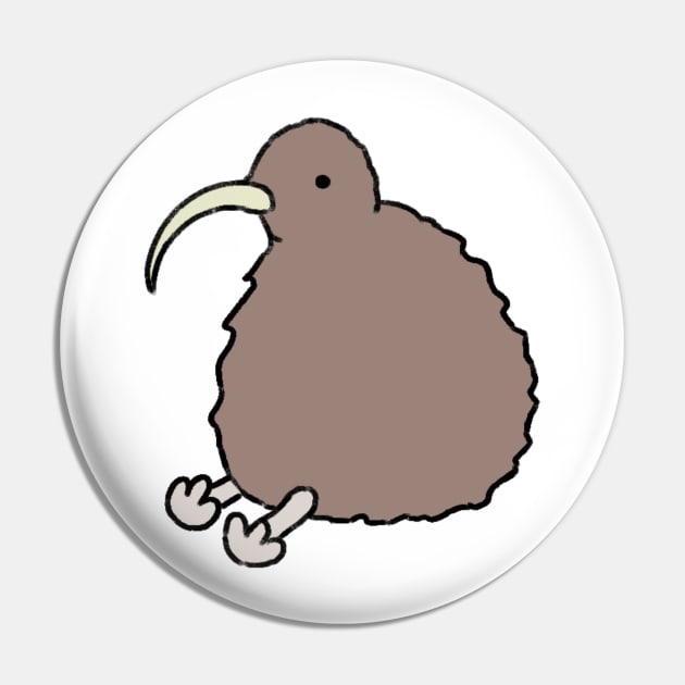 Round kiwi Pin by Oranges