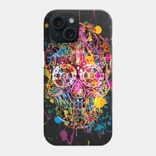 Funny Mexican Sugar Skull Grunge Phone Case