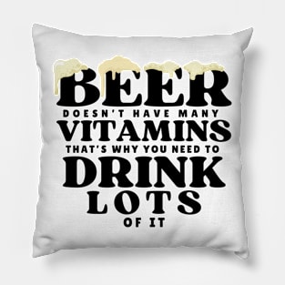 Beer Nutrition Facts Pillow