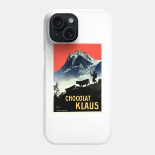 CHOCOLAT KLAUS by Carl Moos Vintage Swiss Chocolate Drink Advertisement Phone Case