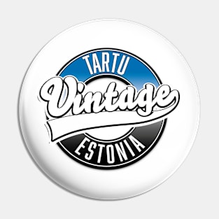 estonia Tartu vintage logo Pin