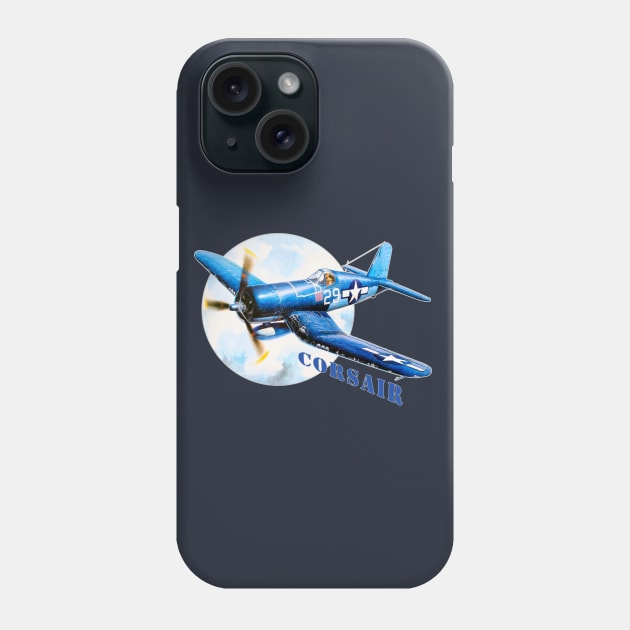 Vought F4U Corsair WW2 American Fighter Phone Case by Jose Luiz Filho